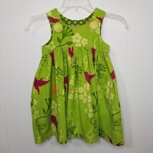 Jelly the Pug Dress Girls Size 3T Sleeveless Green